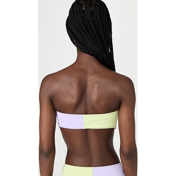 NWT CHARLIE HOLIDAY Romi Colorblock Bikini Bandeau Sz 4 Multicolor - Picture 5 of 9